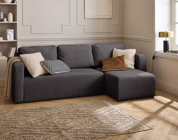 Produit similaire: Canopy - canapé d'angle réversible - 4 places - convertible avec coffre - en tissu texturé - Gris foncé