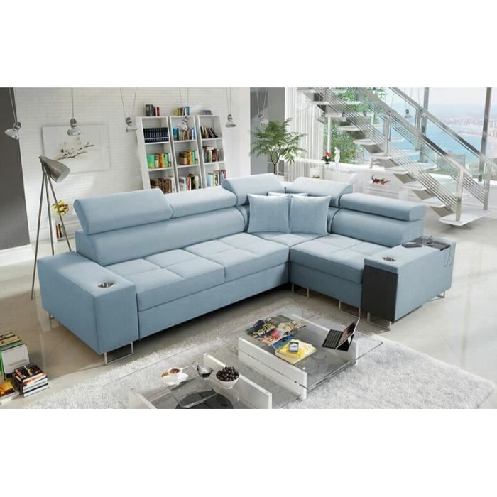 Produit similaire: Canapé d'angle Pearland 109 - Uttario Velours 2960 - 283x84x207cm - Bleu