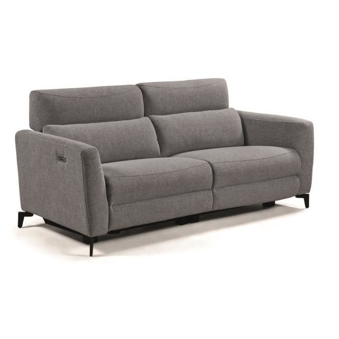 Produit similaire: Ensemble canapé de 3 places relax électrique + canapé de 2 places fixes en tissu Gris foncé