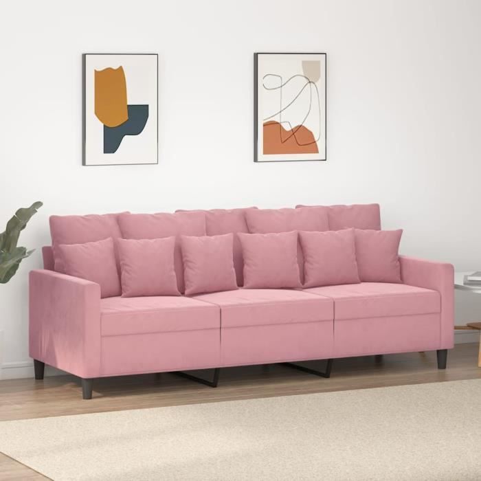 Produit similaire: Canapé à 3 places Rose 180 cm Velours - SALUTUYA - BD7896
