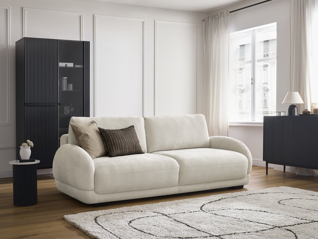 Produit similaire: Canapé droit convertible coffre MONICA blanc BOBOCHIC 3 places