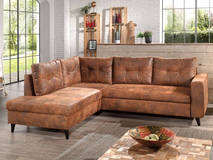 Produit similaire: Canapé d'angle L 5 places Convertible Industriel vintage Gauche Marron - NORDIC - BESTMOBILIER