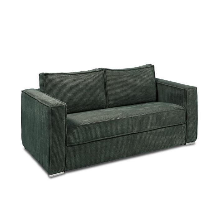 Produit similaire: Canapé convertible express en velours côtelé vert sapin - LORETO