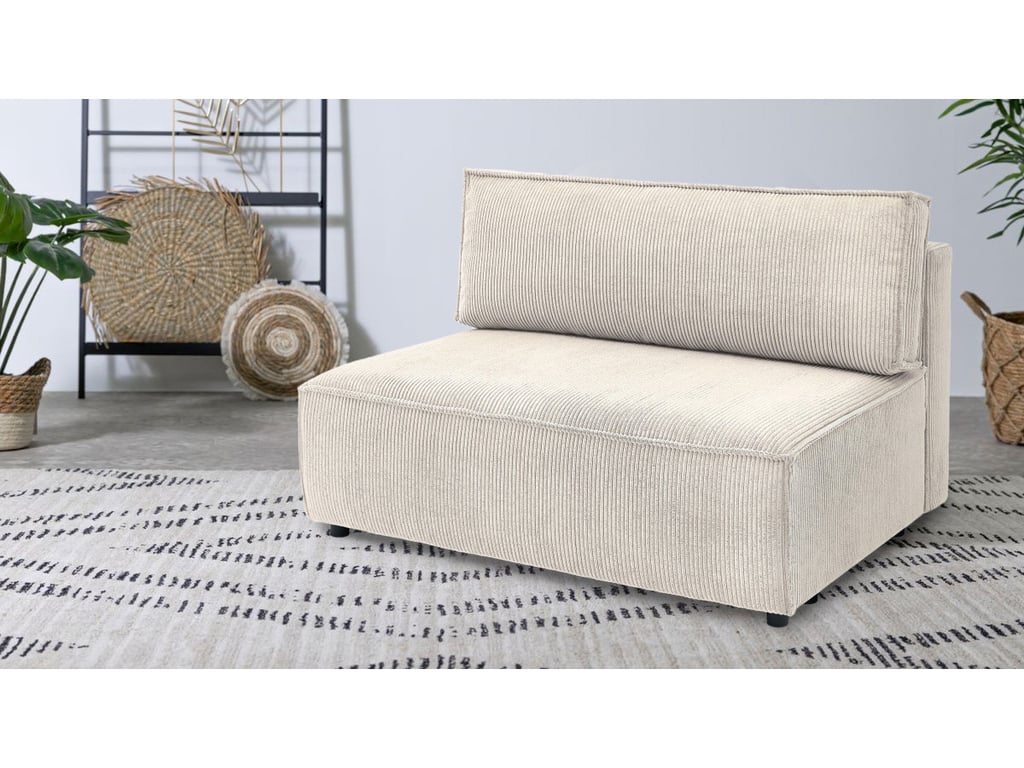 Produit similaire: Chauffeuse 2 places sans accoudoir pour canapé modulable NIHAD tissu velours côtelé beige BOBOCHIC 2 places
