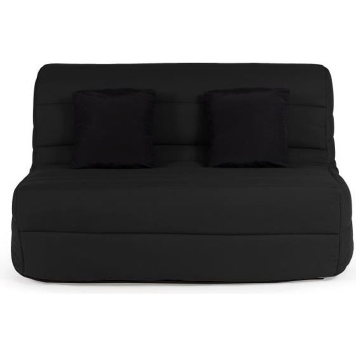Produit similaire: DUNLOPILLO Banquette BZ - Tissu Noir + 2 coussins noir - L 140 x P 99 x H 98 cm ALICE