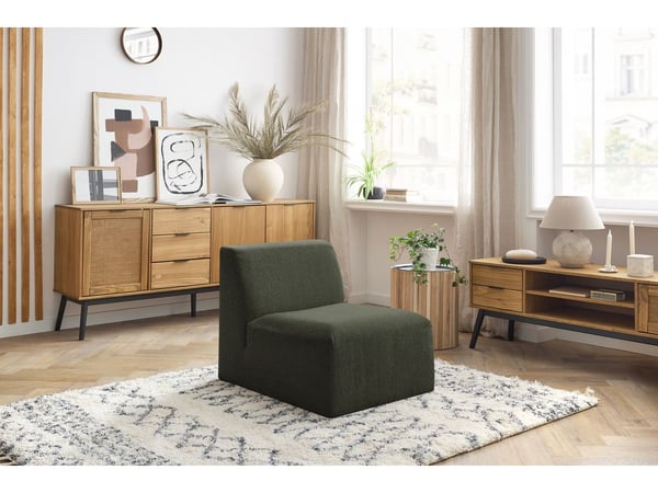 Gustave chauffeuse sans accoudoir pour canapé modulable 1 place vert