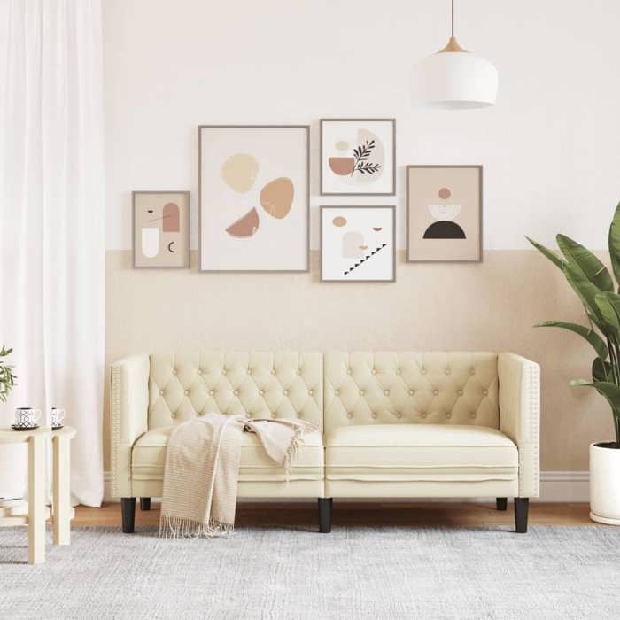 Produit similaire: Sofa droit fixe - Clic Clac Canapé Chesterfield 2 places crème similicuir CA6784465