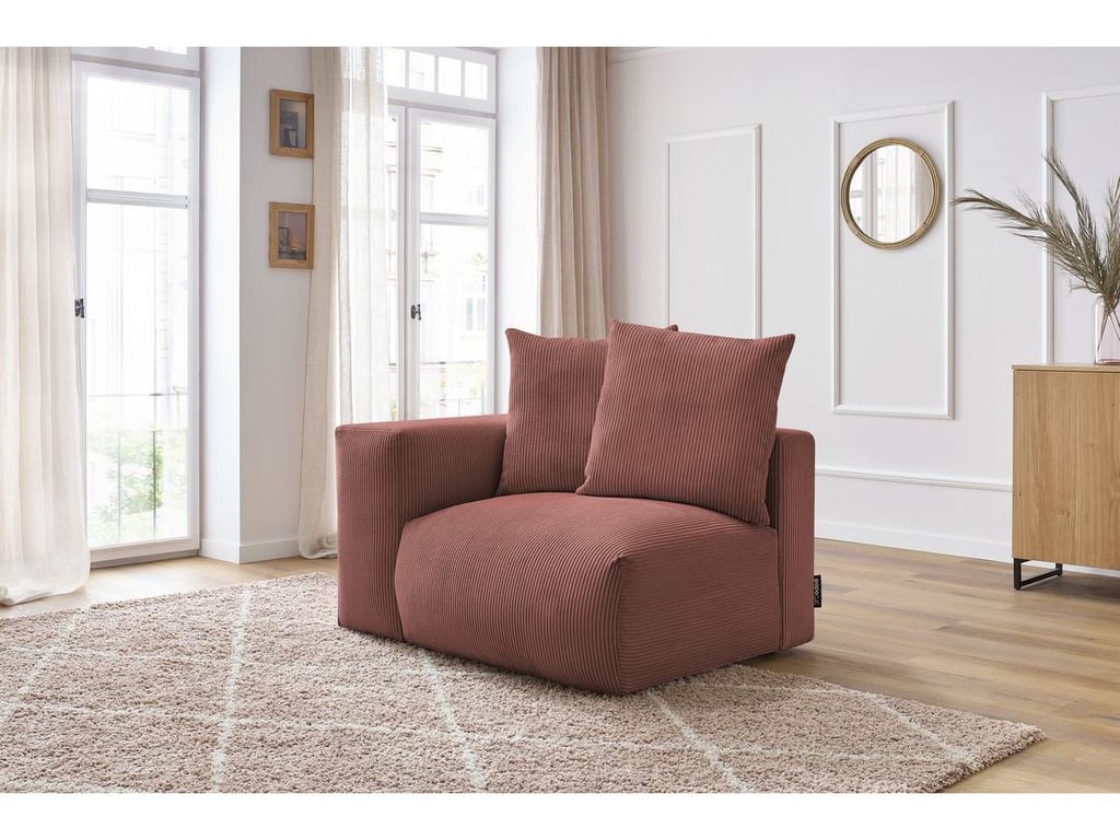 Produit similaire: Chauffeuse 1 place avec accoudoir pour canapé modulable VOLTAIRE rose angle gauche BOBOCHIC 1 places