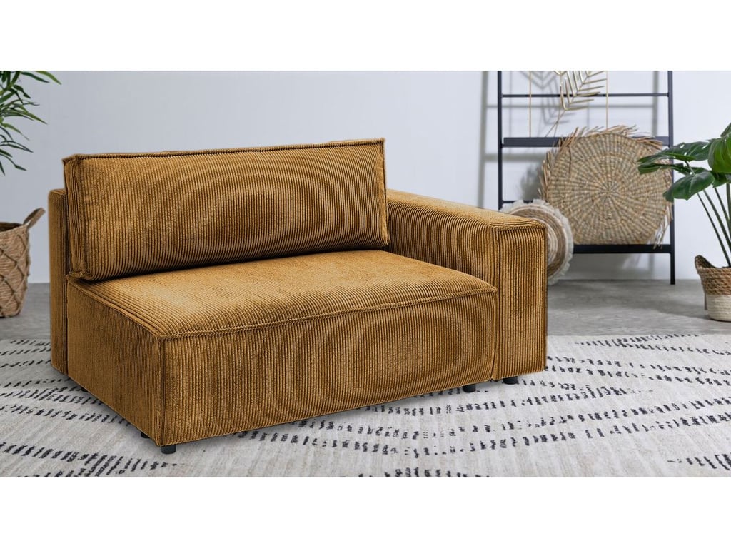 Produit similaire: Chauffeuse 2 places avec accoudoir pour canapé modulable NIHAD tissu velours côtelé jaune angle droit BOBOCHIC 2 places