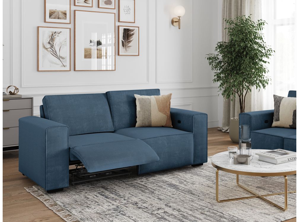 Produit similaire: Canapé de relaxation électrique CHARLINE 3 places en velours côtelé