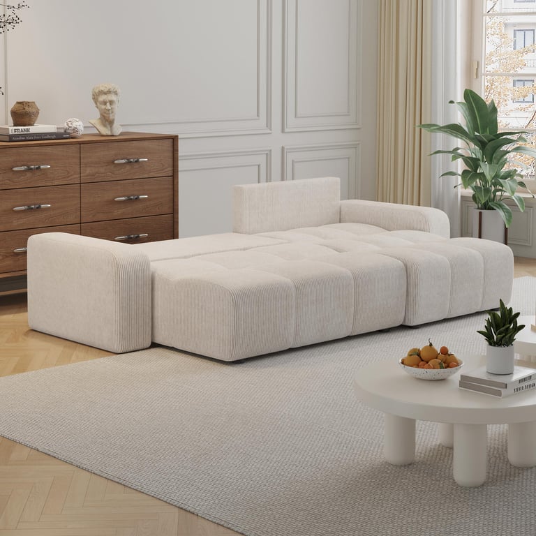 Produit similaire: alicia-mini - Canapé convertible velours côtelé Beige