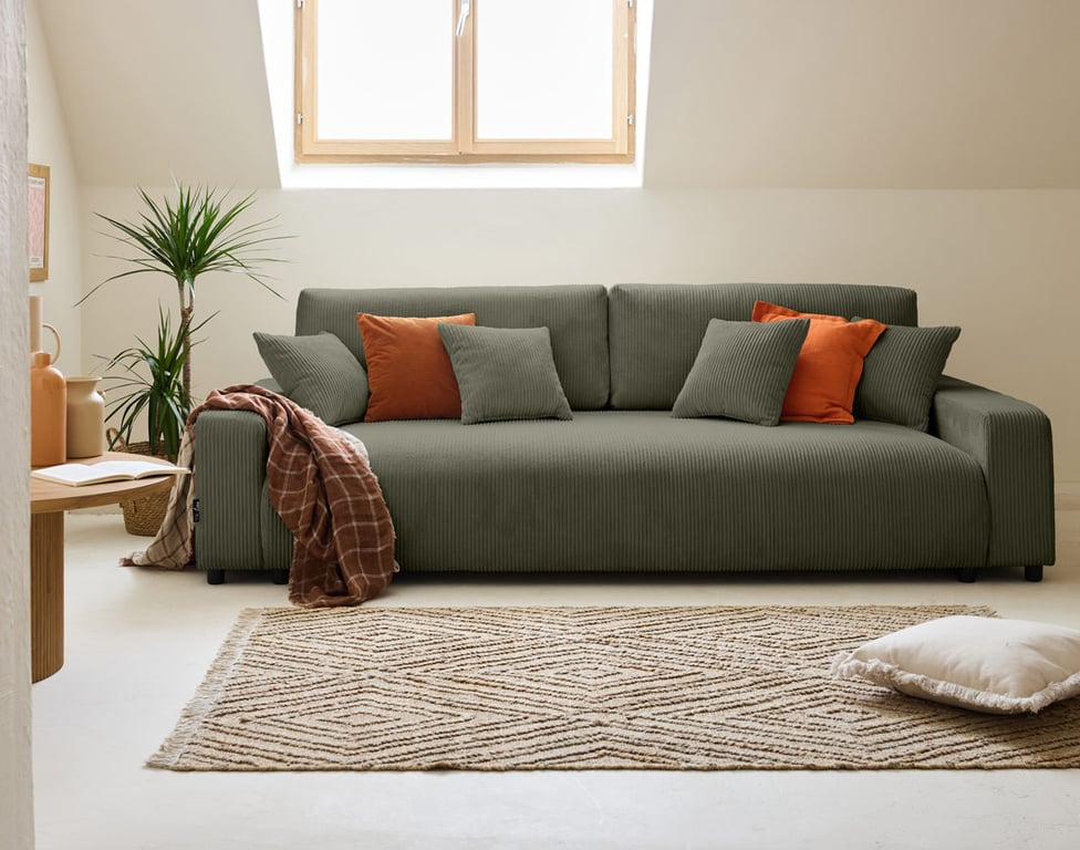 Produit similaire: pivoine - Canapé convertible Vert