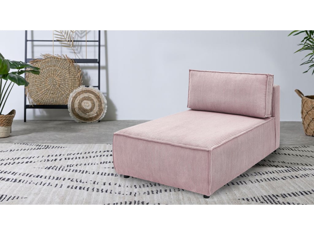 Produit similaire: Méridienne sans accoudoir pour canapé modulable NIHAD tissu velours côtelé violet BOBOCHIC 1 places