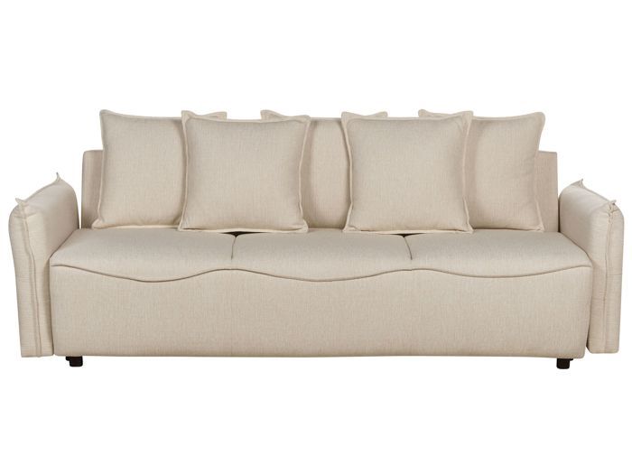 Produit similaire: Canapé-lit avec rangement en tissu beige KRAMA