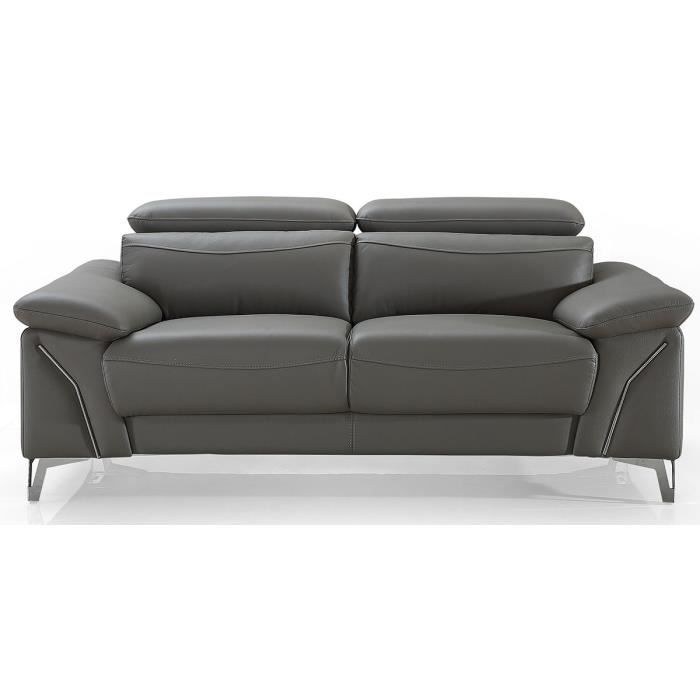 Produit similaire: Canapé 2 places en cuir MILAN Gris - Angle Droit