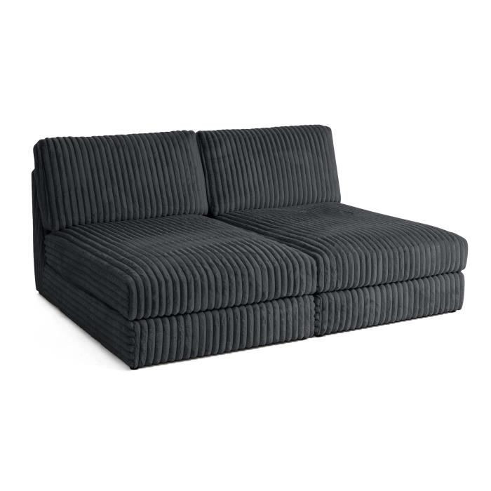 Produit similaire: Jasper - canapé modulable 3 places - en velours côtelé grosses côtes - Gris Anthracite