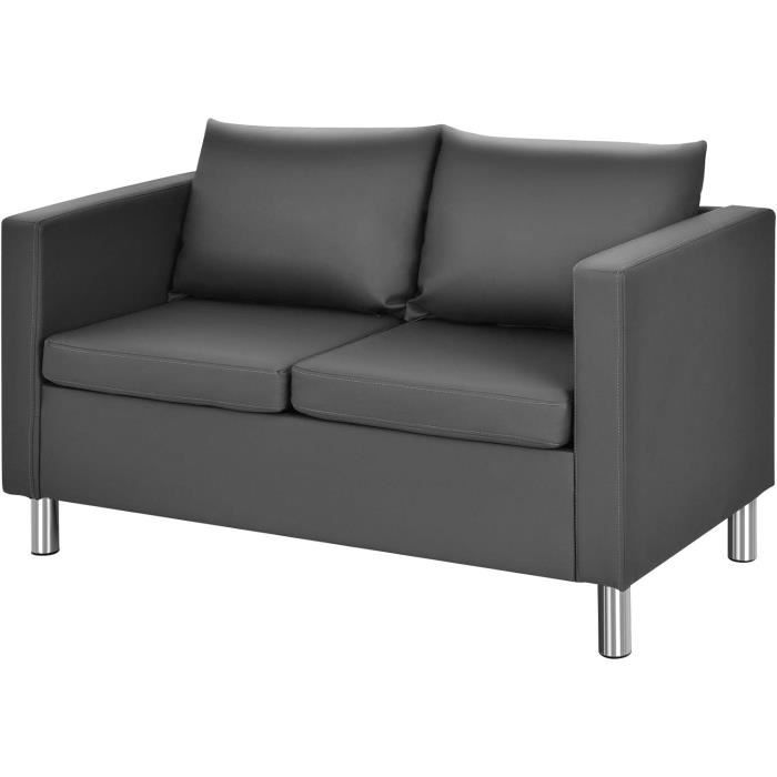 Produit similaire: COSTWAY Canapé 2 Places Moderne en Cuir PU avec 2 Oreillers Coussin Souple et Pieds en Métal pour Salon,Réception,Chambre,Bureau