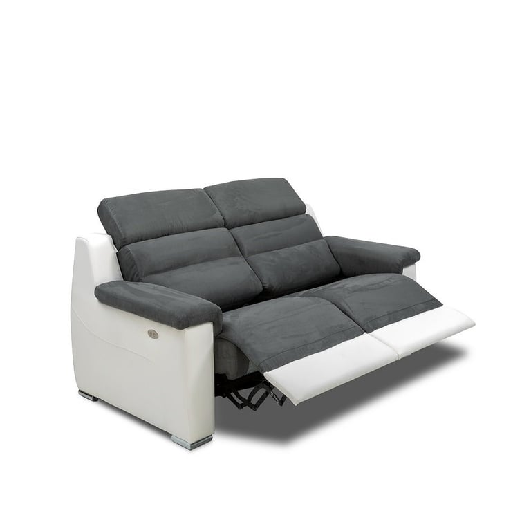 Produit similaire: Canapé 2 places relax électrique RELAXO avec système zéro wall bicolore blanc / gris