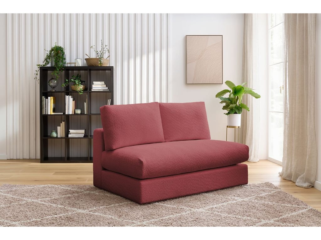 Produit similaire: Chauffeuse 2 places pour canapé modulable PARIS tissu bouclette rouge BOBOCHIC 2 places