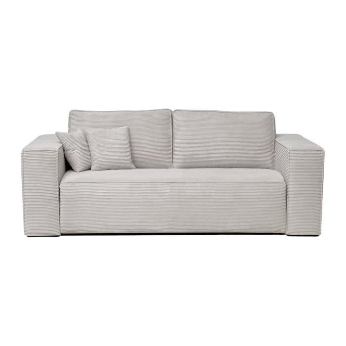 Produit similaire: Canapé 4 places convertible express en velours côtelé beige - Couchage 160 cm - Matelas 14 cm AMELIA II