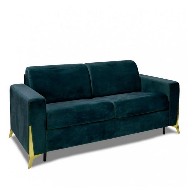 Produit similaire: Canapé convertible express 120 ONTARIO  sommier métal matelas 20 cm velours Velluto bleu pétrole