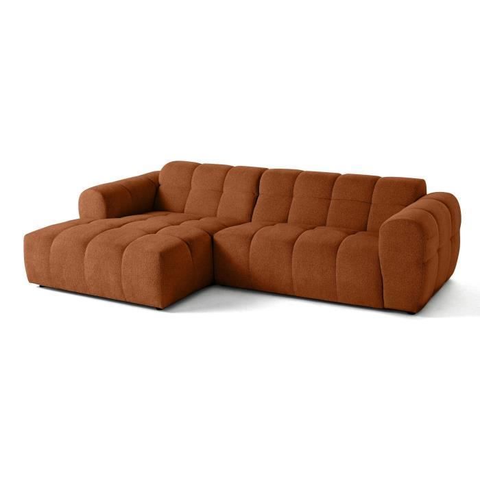 Produit similaire: Ray - canapé d'angle gauche - 4 places - en tissu texturé - Rouille