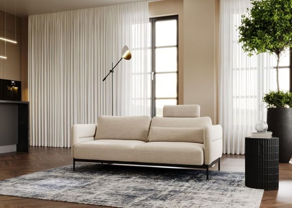 Canapé convertible 3 places - SOLIANERO - beige