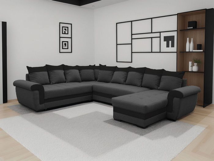 Produit similaire: Henry - canapé panoramique réversible convertible - avec coffre - en tissu et PU - 7 places