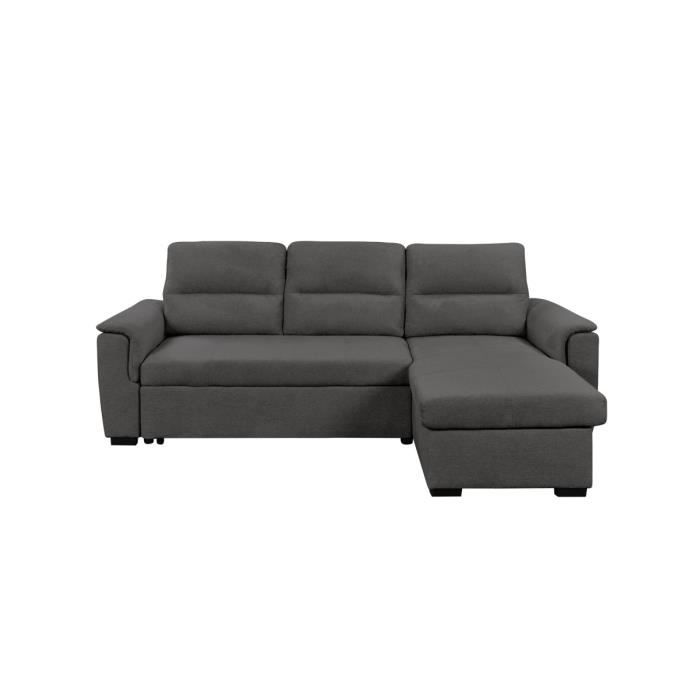 Produit similaire: Canapé d'angle 3 places réversible AUGUSTE convertible avec dossier haut en tissu - Gris - L239 x P155 x H98cm - LOUNGITUDE