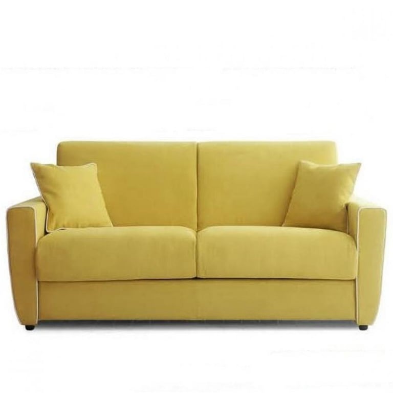 Produit similaire: Canapé convertible EXPRESS 140 cm GAVINA matelas 16 cm tissu jaune passepoil blanc