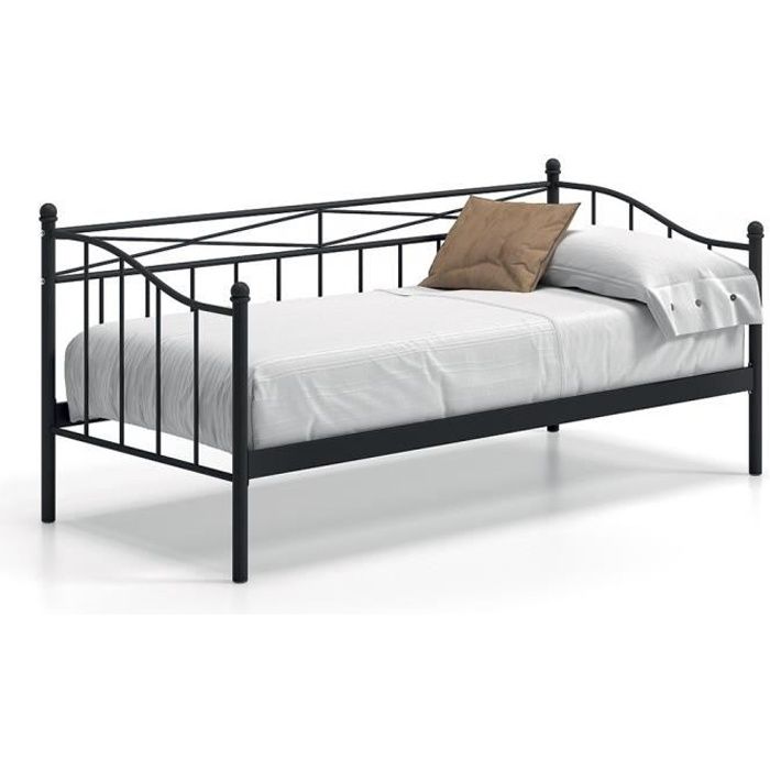 Produit similaire: Lit banquette - PRICE FACTORY - SOBLA - 90x200 cm - Noir - Style contemporain