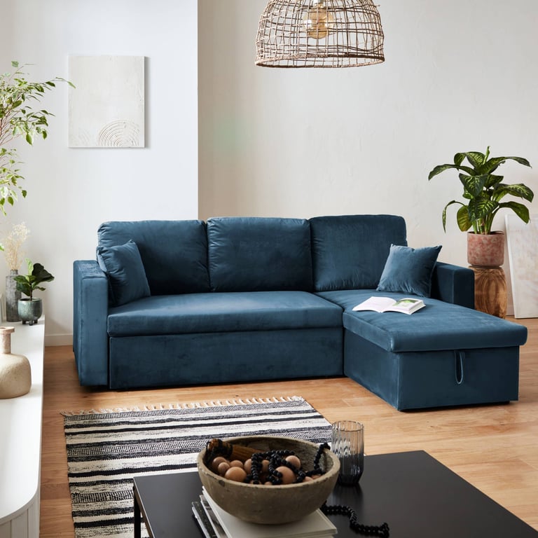 Produit similaire: ida-velours - Canapé convertible Bleu