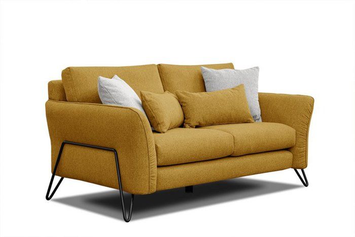 Produit similaire: Canapé droit 2 places tissu jaune - LOREM