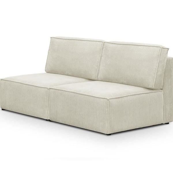 Module canapé 2 places en velours côtelé beige - Harper Mod