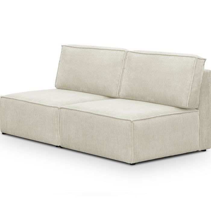 Produit similaire: Module canapé 2 places en velours côtelé beige - Harper Mod