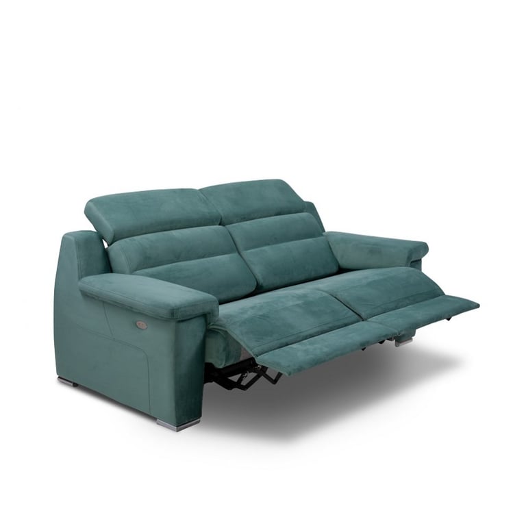 Produit similaire: Canapé 3 places relax électrique RELAXO avec système zéro wall velours bleu menthe