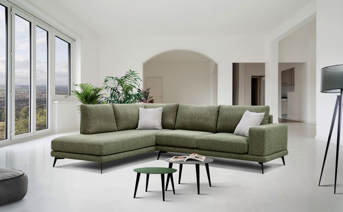 Produit similaire: Canapé d'angle gauche, 5 places, MEDIOLANE, Tissu Vert