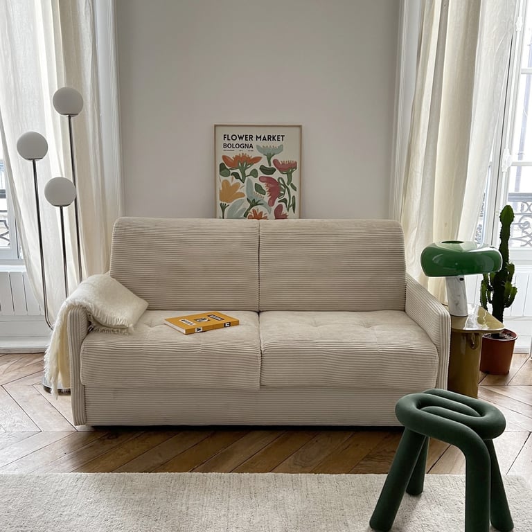 Produit similaire: sienne - Canapé convertible velours côtelé Beige