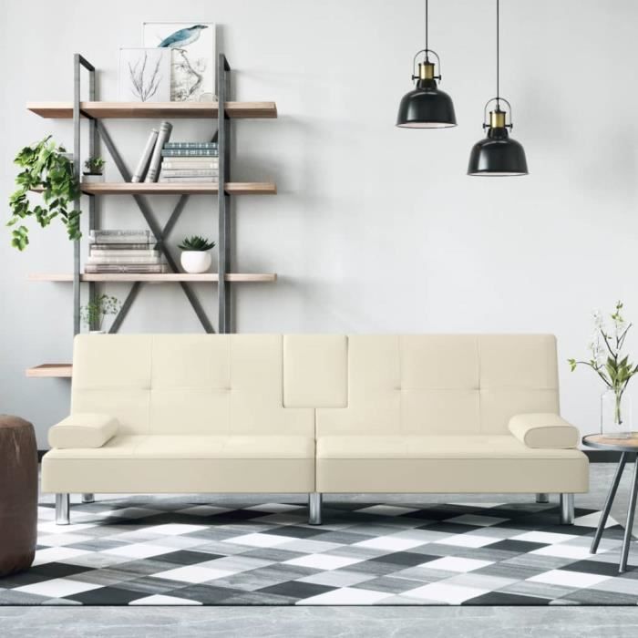 Produit similaire: Canapé-lit avec porte-gobelets crème similicuir Mothinessto LY3210