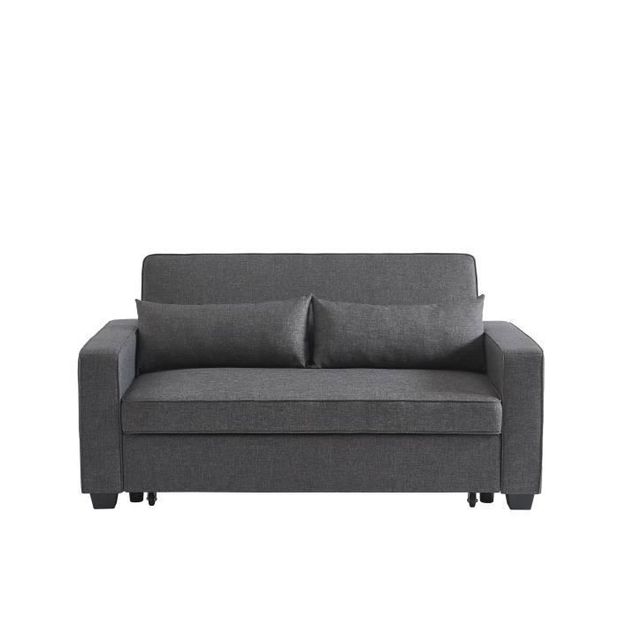 Produit similaire: Canapé droit LENA convertible tissu gris 3 places