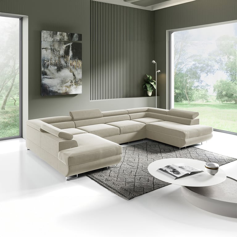 Produit similaire: lyam - Canapé relax convertible velours Beige