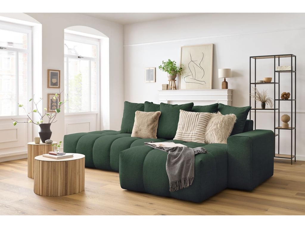 Produit similaire: Canapé d'angle fixe MONT-BLANC tissu vert angle droit BOBOCHIC 3 places