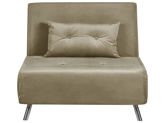 Produit similaire: Canapé convertible 1 place en velours vert olive FARRIS