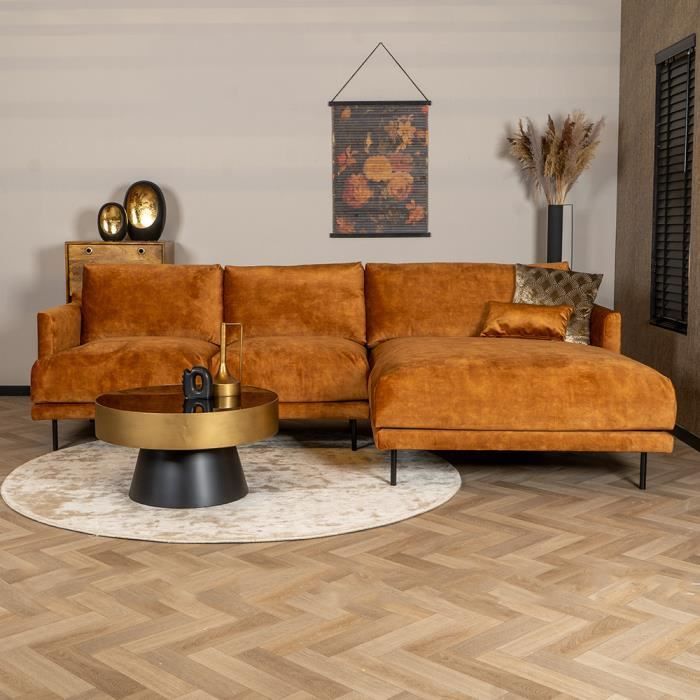 Produit similaire: Livin24  Canapé d'angle en velours Denver jaune droit