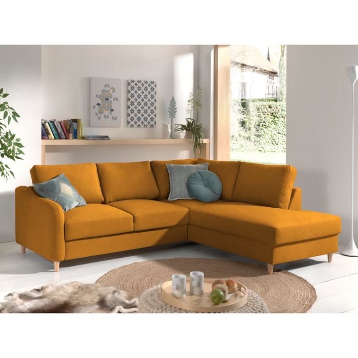 Produit similaire: Will - canapé d'angle convertible - 5 places - style scandinave - droit - Jaune