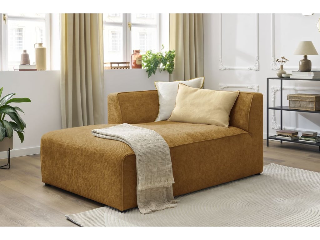 Produit similaire: Méridienne pour canapé modulable MEGEVE tissu texturé jaune angle gauche BOBOCHIC 1 places