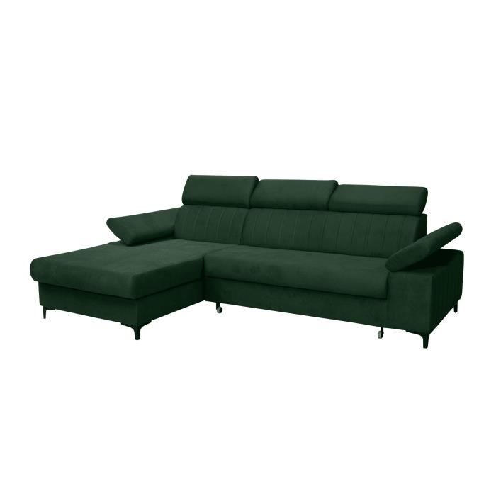 Produit similaire: Canapé d'angle en lit en tissu avec coffre 4-5 places - RENTEL - Vert (Manila 35, Gauche)