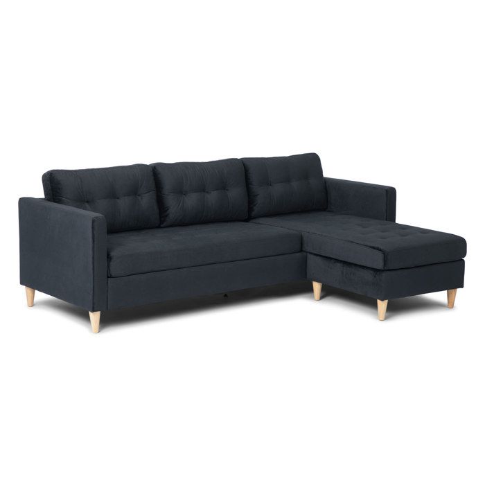 Produit similaire: Marino Canapé BA4, chaise longue droite ou gauche en velours, noir.