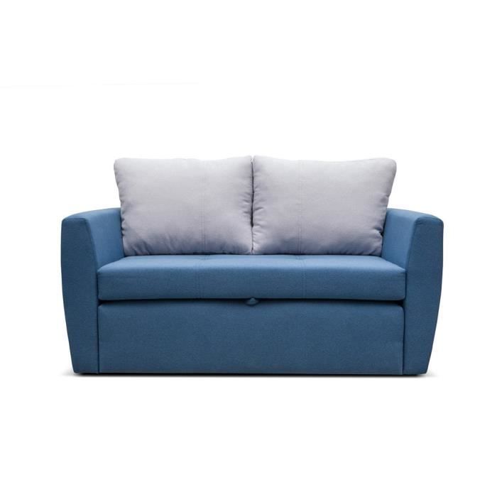 Produit similaire: Canapé convertible en tissu 2 places - SARA 120 - Gris clair - Style Scandinave