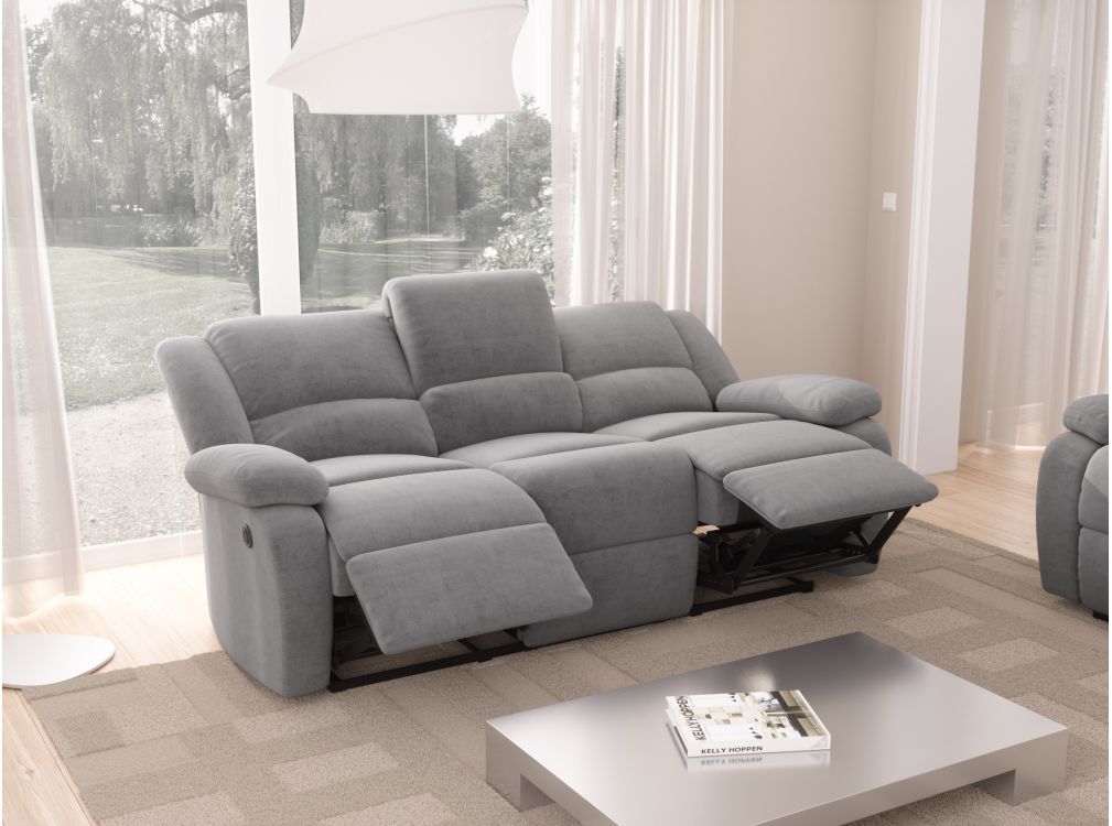 Produit similaire: RELAXXO - Ensemble canapé relax électrique LEO 3 places + fauteuil releveur en microfibre